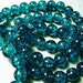 50 - 8MM Blue Crackle Glass Beads