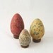 Nature Art Glass Egg - Birds Eggs - Dragon Egg - Earthy Brick Red Home Decor decorative hand blown glass