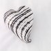 Blown Glass Heart - Venetian Style Black and White - Mothers Day Luxury Gifts for Mom - dtteam
