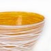 Blown Glass Bowl - Serving Bowl Golden Wrap - Entertaining Kitchen Art Table tabletop warm autumn fall colors