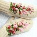 White winter style mittens - warm and beautiful
