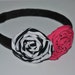 Zebra Hot Pink and black Rosette Headband, Girls Headband,Womens Headband