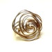 Gold & Silver Rosette Ring: Twisted Two Tone Wire Wrapped Ring, Freeform Bold Rose Ring, Size 7, Custom Size