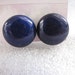 Navy Blue Button Earrings