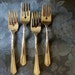 Vintage 1932 June aka Nursery Dessert Forks Oneida Tudor Plate Silverplate