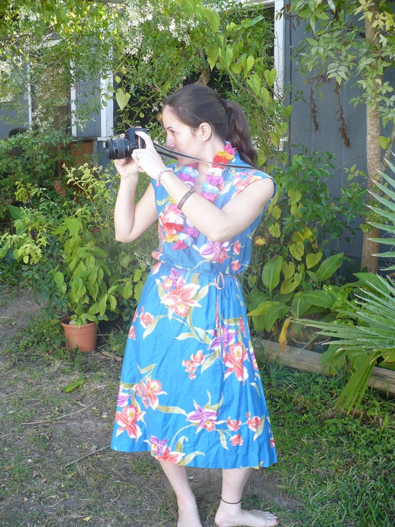 1960s Hawaii Hi Lo Hattie Tropical print Deadstock dress size M by KitKatCabaret on Etsy