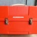 Fathers day Sale 1980s Red Aladdin Lunch Box with glass lined thermos