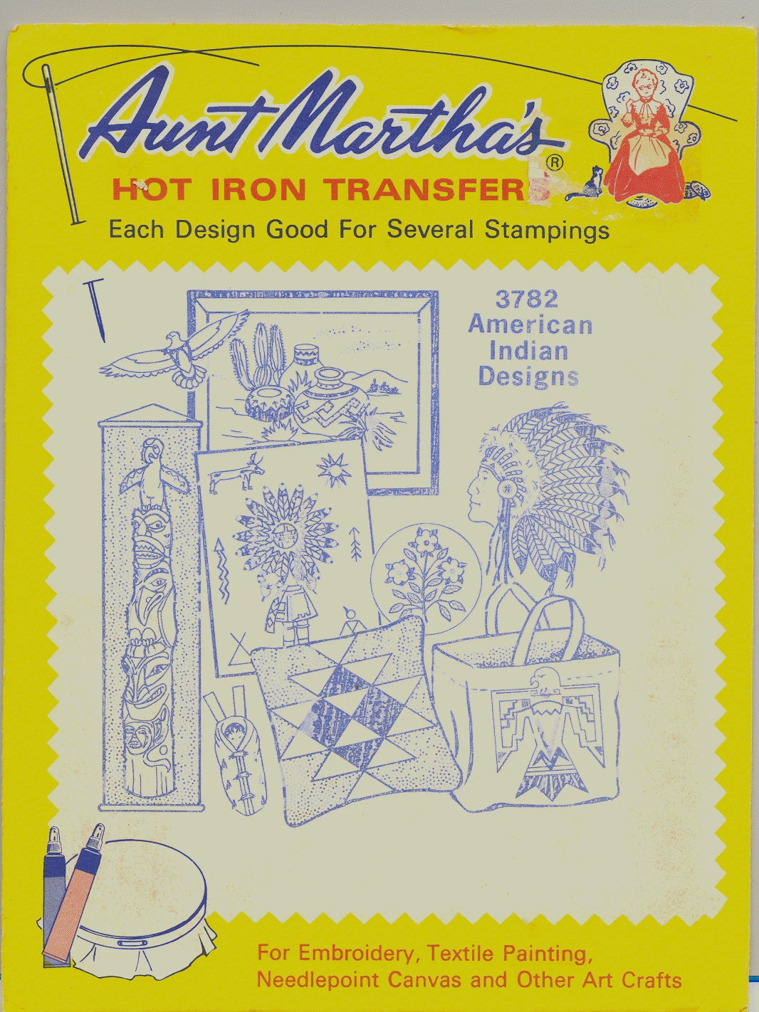 Iron On Transfers Aunt Marthas 3782 American by MySewingParlor