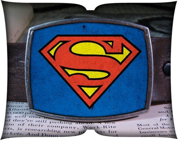 superman belt buckle vintage inspired pop art 280 by reganflegan
