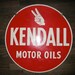 HOLD for djwhit58. 50's Kendall Motor Oils Double sided porcelain Hanging Sign. POP, Mid Century Modern, Vintage MOD