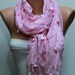 Spring Pink Cotton Scarf Mother's Day Gift Shawl Cowl Gift Ideas For Her Women Fashion Accessories