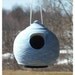 Natural unglazed blue Birdhouse
