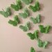 12 Shades Of Green 3D Paper Butterflies