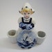 RESERVED - Vintage Ceramic Delft Blue Girl Figurine