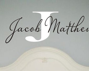 Personalized Childrens Decor Monogram - Vinyl Wall Art - Vinyl Lettering - Vinyl Decal Great for baby boy nursery