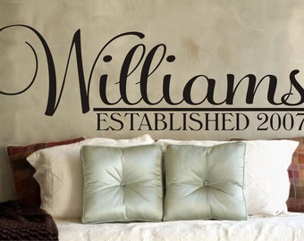 Wall Decal Personalized Monogram Vinyl Wall Art - Vinyl Lettering - Vinyl Decal