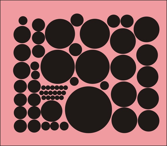 Polka Dot Vinyl Decals Vinyl Wall Art Fun for a Bedroom or