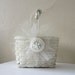 F L O W E R Girl Basket - RESERVED- Weddings - Shabby Chic - Beach - Cottage - Vintage - French coutry - rustic