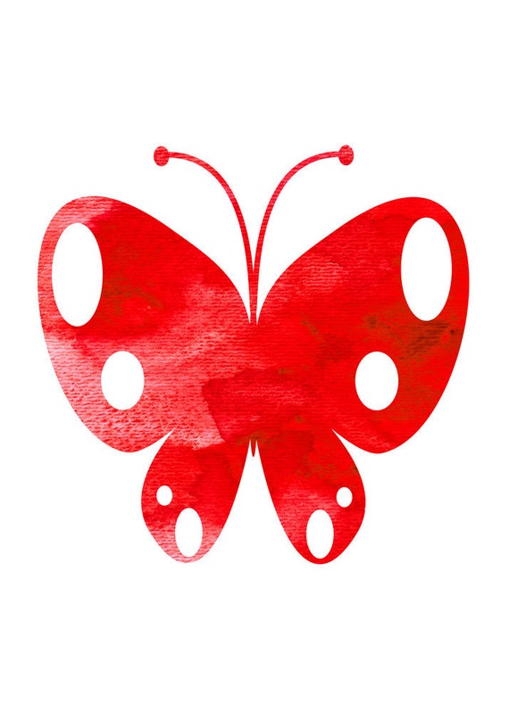 Items similar to Red Butterfly 5x7 Print on Etsy
