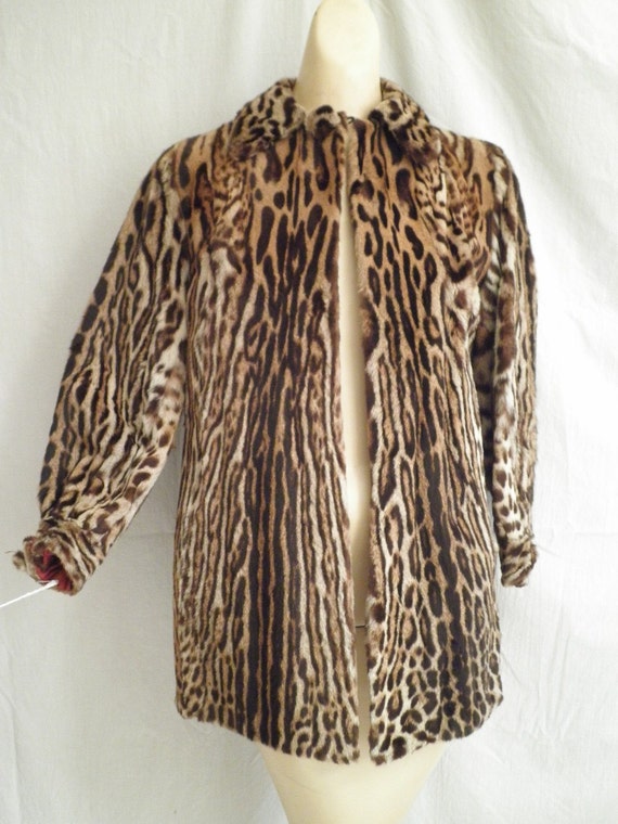 1950s Vintage Genuine Jaguar Fur Jacket