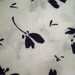 SALE 1950s Vintage Floral Print Cotton Fabric Yardage 4 Yards Black and White