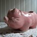 Vintage Pink Pig Planter