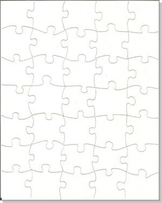 Diy Blank Puzzle 8 X 10 35 Piece Diy Puzzle Set Of By Thirdshift