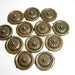 Vintage Decorative Metal Medallions with Paper Fastener-Type Clips (set of 12) - Altered Art, Mixed Media, Journals, and more