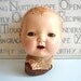 Vintage / Antique Doll Head with Leather Neck Piece - Unusual Collectible, Altered Art, Mixed Media, and more