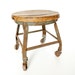 Antique / Vintage Wood and Metal Stool on Casters - Rustic Farmhouse / Industrial Decor, Plant Stand, and more