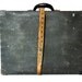 Vintage Black Shipping Box with Leather Strap (Large, 21") - Industrial Home Decor, Unique Storage Box, and more