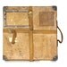 Vintage Film Reel Shipping Box with Canvas Straps, 15 inch square (c.1947) - Industrial Home Decor, Unique Storage Box