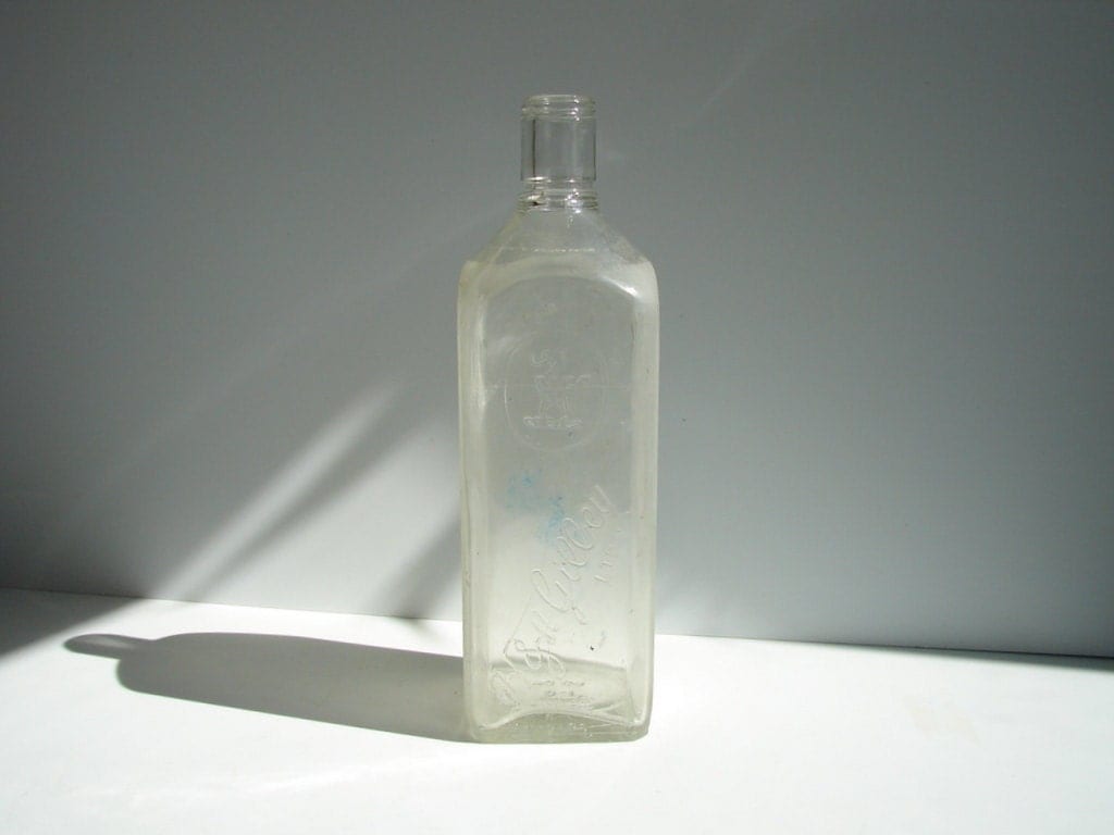 Download Vintage H & A Gilbey Gin Frosted and Clear Square Bottle