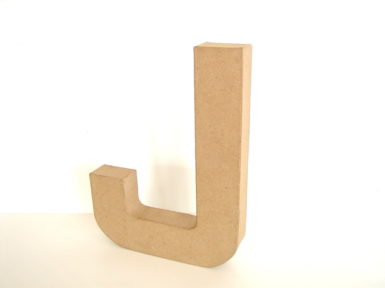 Paper Mache Letter J 12 tall Ready to Decorate Blank