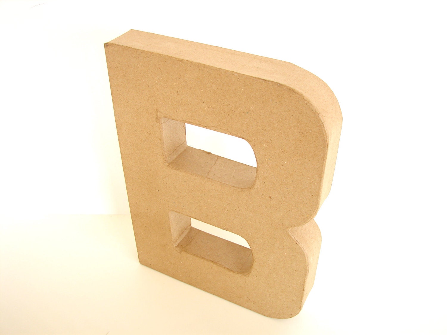 Paper Mache Letter B 12 tall Ready to Decorate by ThirdShift