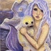 Mermaid Seal ACEO Art Print Hand Embellished