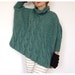 Massive Braid Drape Knit. Persian green color.