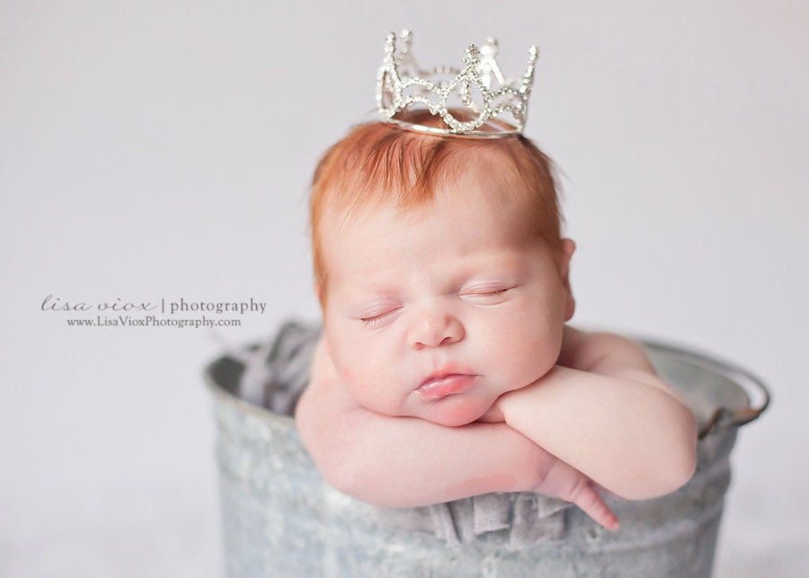 Mini Crown For Baby..Mini Rhinestone Crown by whisperbugboutique