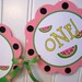 Baby's First Birthday Banner for Highchair (3 links) and Door Sign- Watermelons