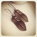 Ancestor Feather-Bronze Feather Earrings, TRIBAL, native dangle