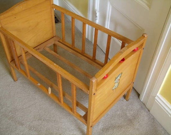 dolls crib wooden