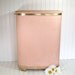 Large Pink Wicker Clothes Hamper - Vintage Pearl Wick - Original Ultra Shabby Chic
