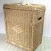 Natural Wicker Clothes / Laundry Bin - Vintage Bench Hamper - Excellent Condition