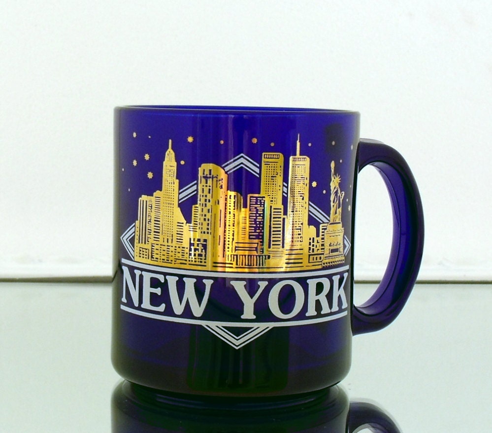 New York City Souvenir Stunning Coffee Mug Vintage Heavy