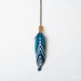 TRIBAL FEATHER & LEATHER necklace - blue