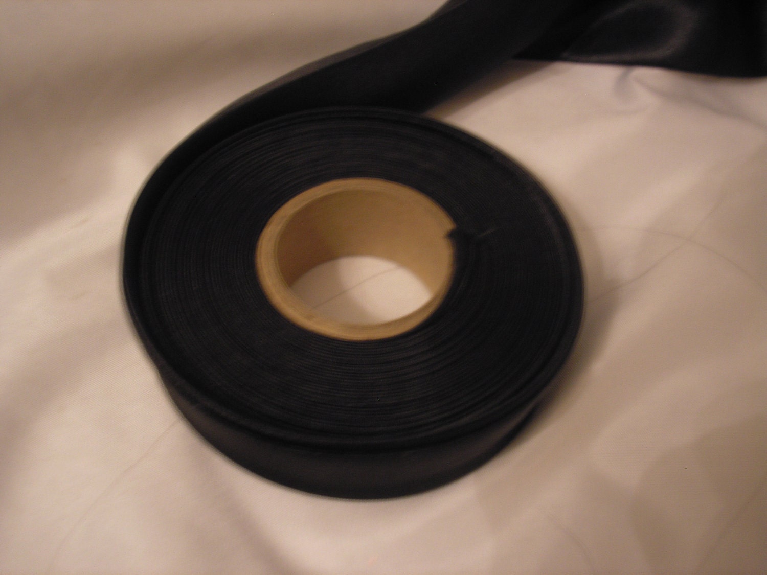 Black Satin Double Fold Bias Tape