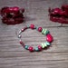 coral,magnesite,turquoise,silver beaded bracelet