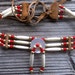 Beaded hairpipe choker 14 inches plus leather ties