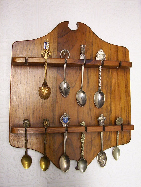 Vintage Spoon Rack Holder Vermont Wood Specialties by ozarksfinds