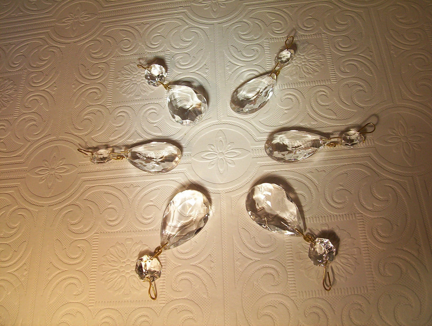 Vintage Chandelier Crystal Prisms Tear Drop Replacements